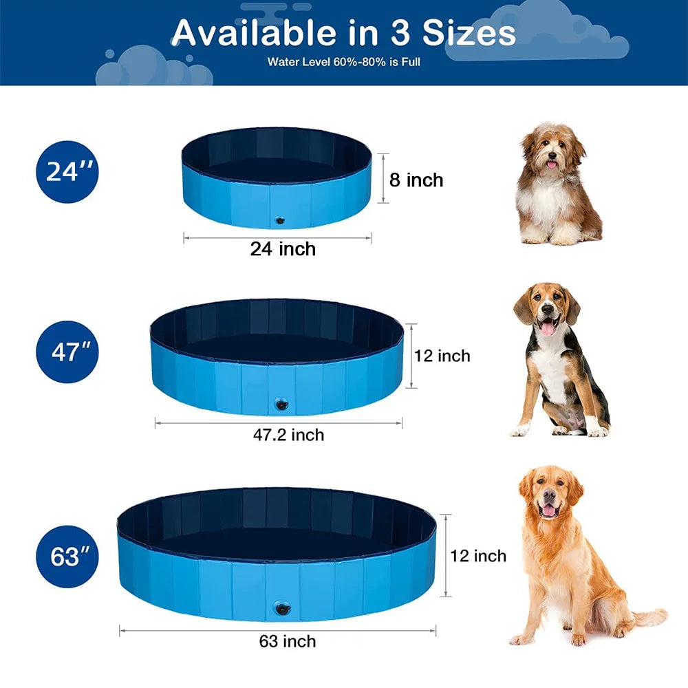 Foldable PVC Pet Swimming Pool Blue M R826