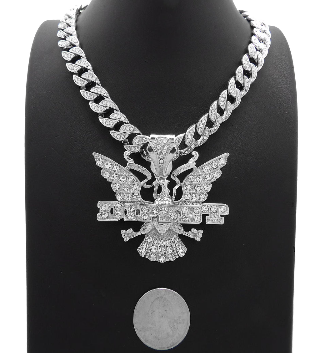 18" Silver Cuban Chain Necklace F27827