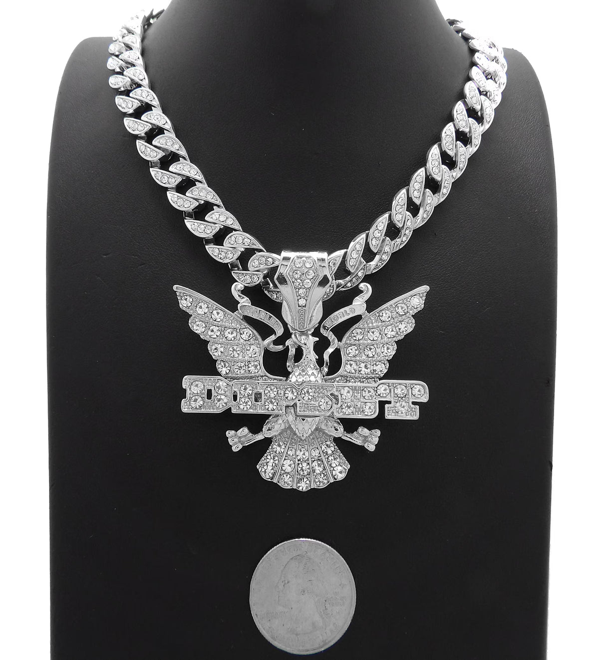 18" Silver Cuban Chain Necklace F27827