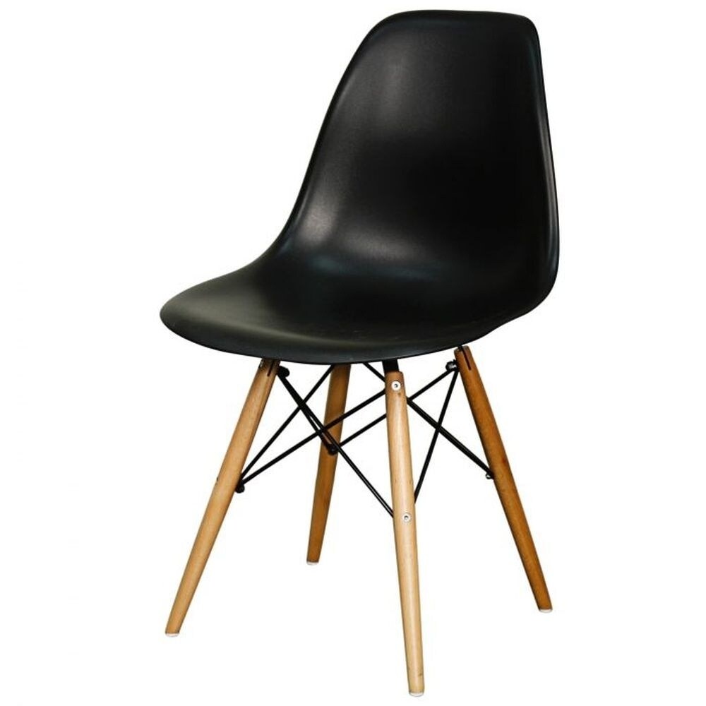 Blue Kids Chair with Wood Legs Set of 4 S936207