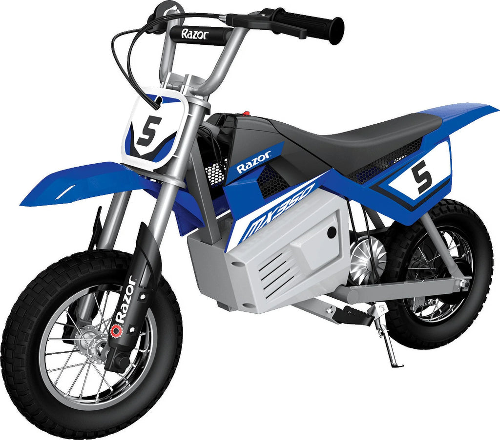 Blue 24V Electric-Powered Dirt Bike T22448