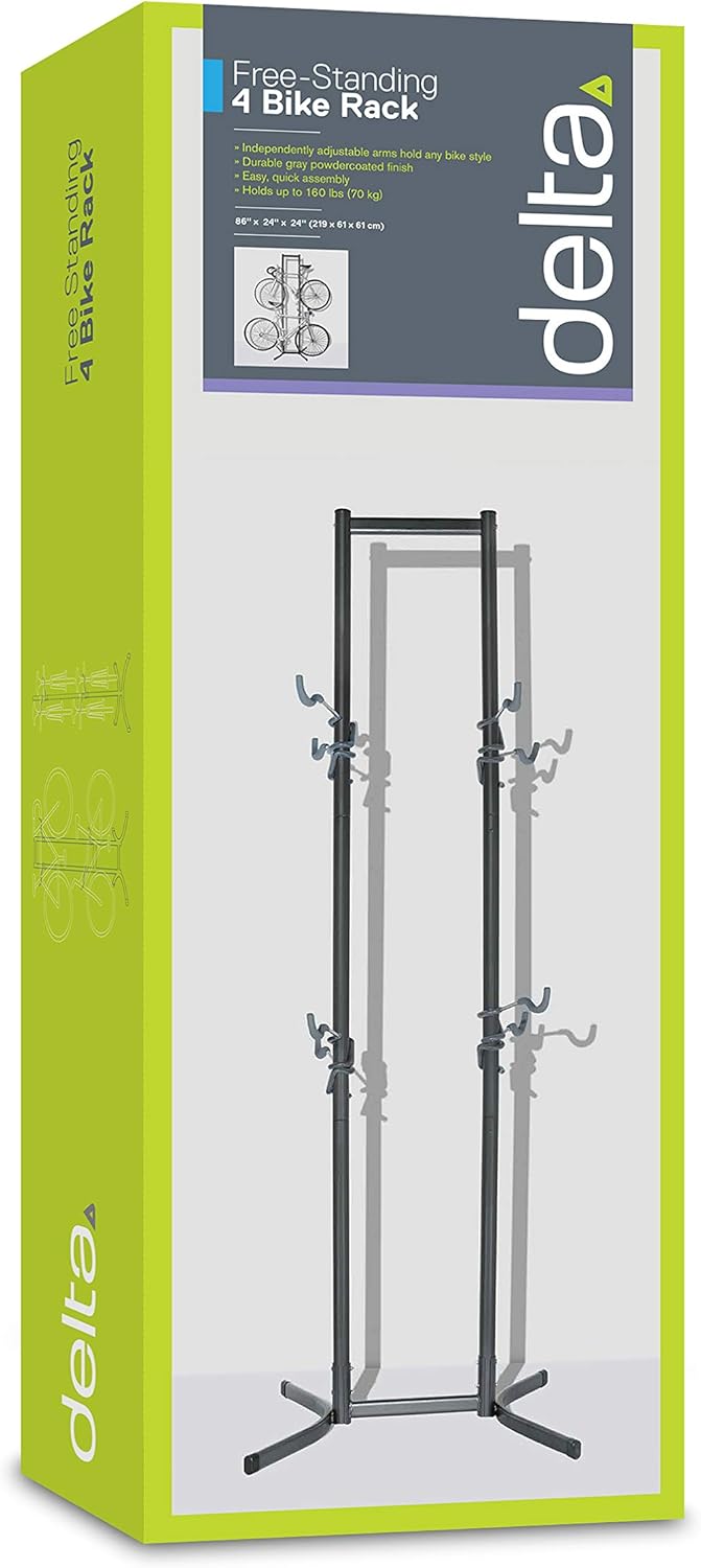 4 Bike Storage Rack, Freestanding Wall Bike Rack, Holds Up to 160 lbs Y292