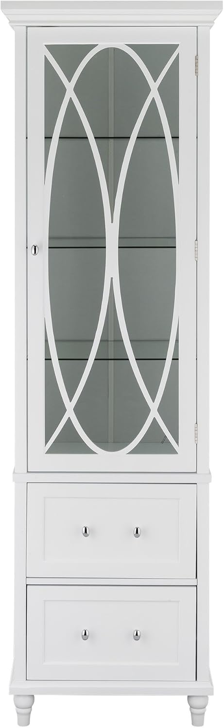 White Linen Floor Cabinet S409