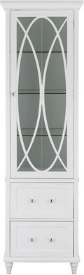 White Linen Floor Cabinet S409