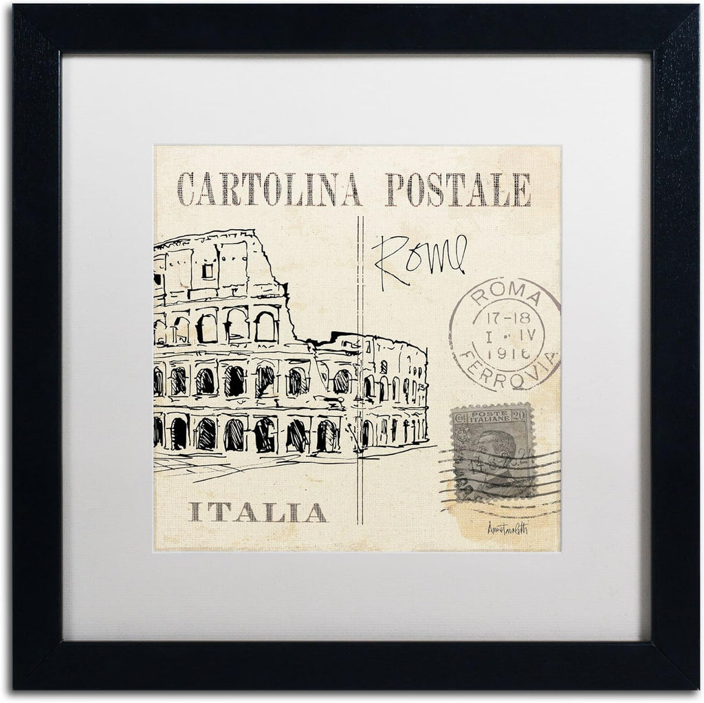 16 by 16-Inch White Matte and Black Frame Artwork E396