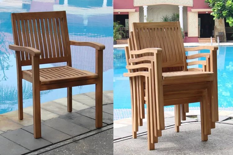 Grade-A Teak 7 Pc 6 Seater Double Extension Dining Set N98548