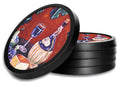Silicone Non-Slip Drink Coasters with Absorbent Felt Pad Set of 4 S286400