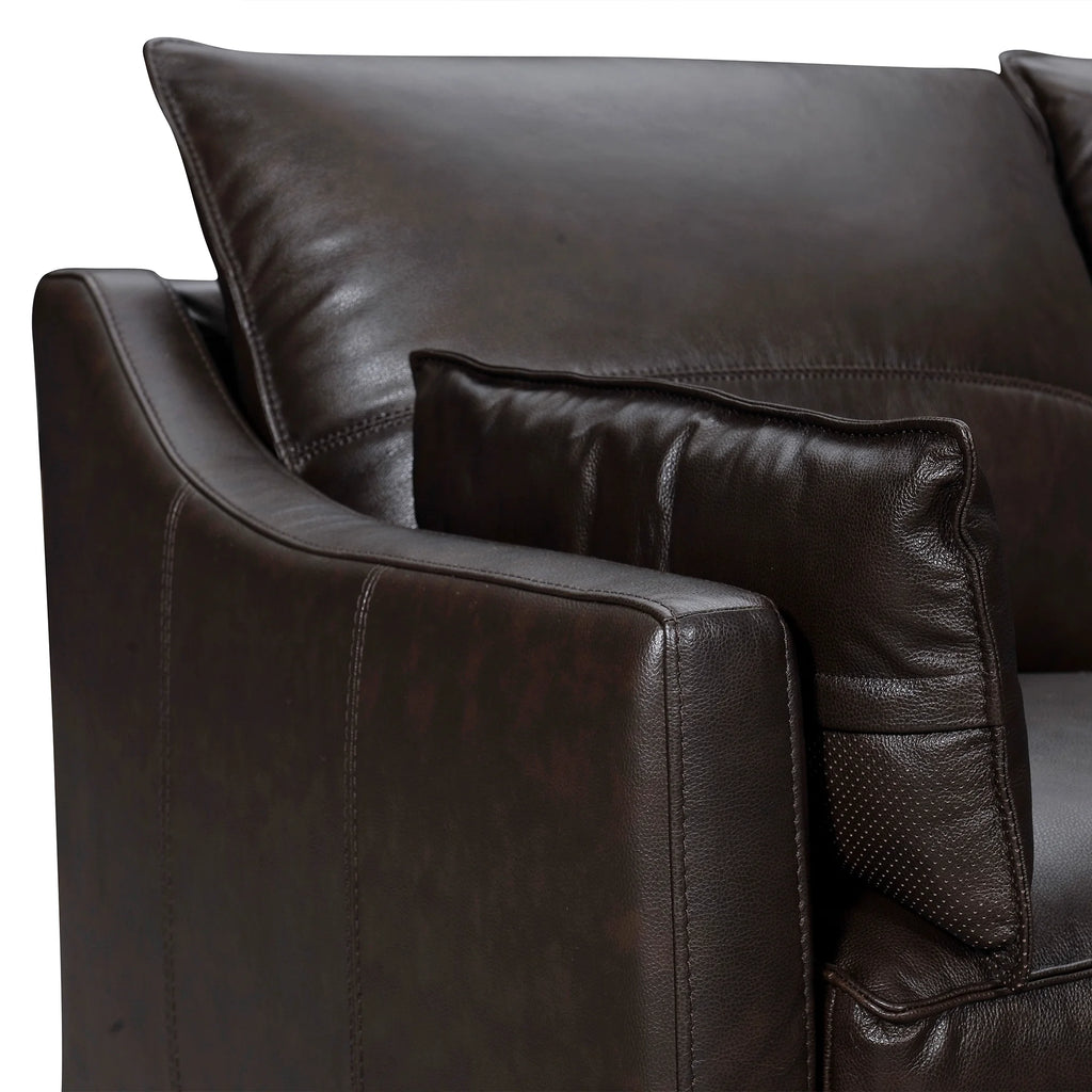 Dark Brown Leather Sofa O608874