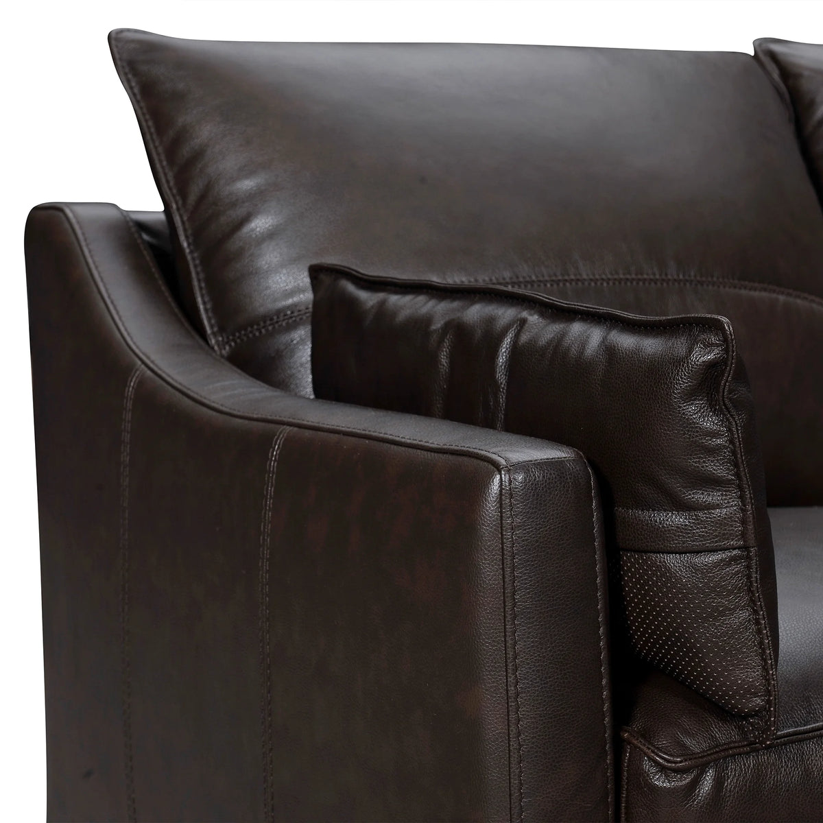 Dark Brown Leather Sofa O608874
