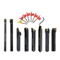 8 Sets 1/2 Shank Lathe Turning Tool Holders with Indexable Carbide Inserts A504872
