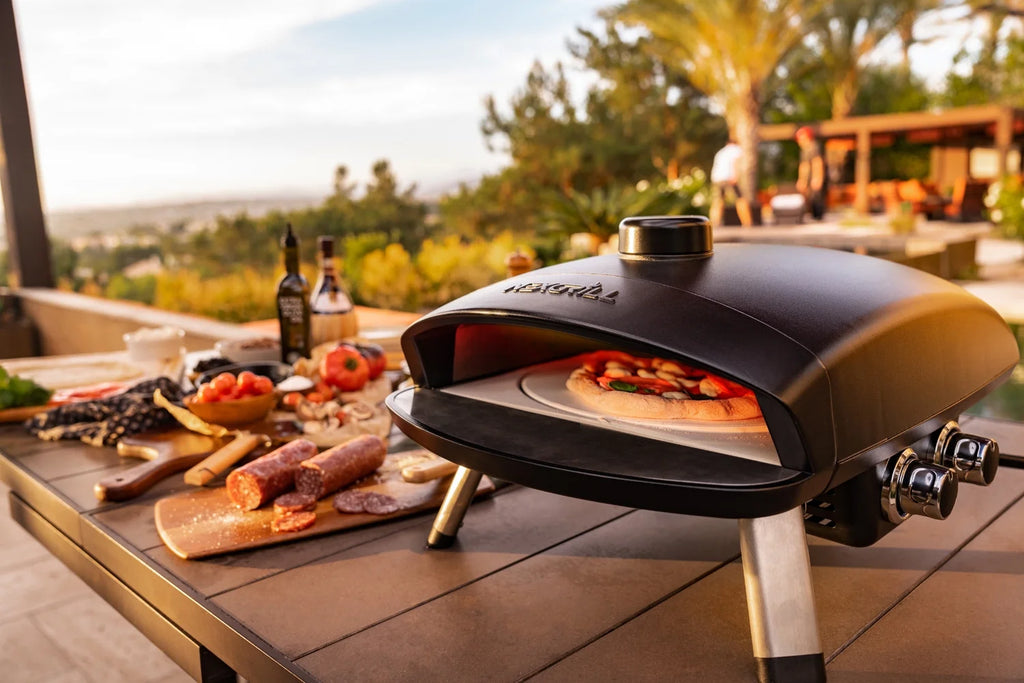 Propane Gas Outdoor Pizza Oven, Cast Aluminum, 14,000BTUs, Portable, Tabletop H829