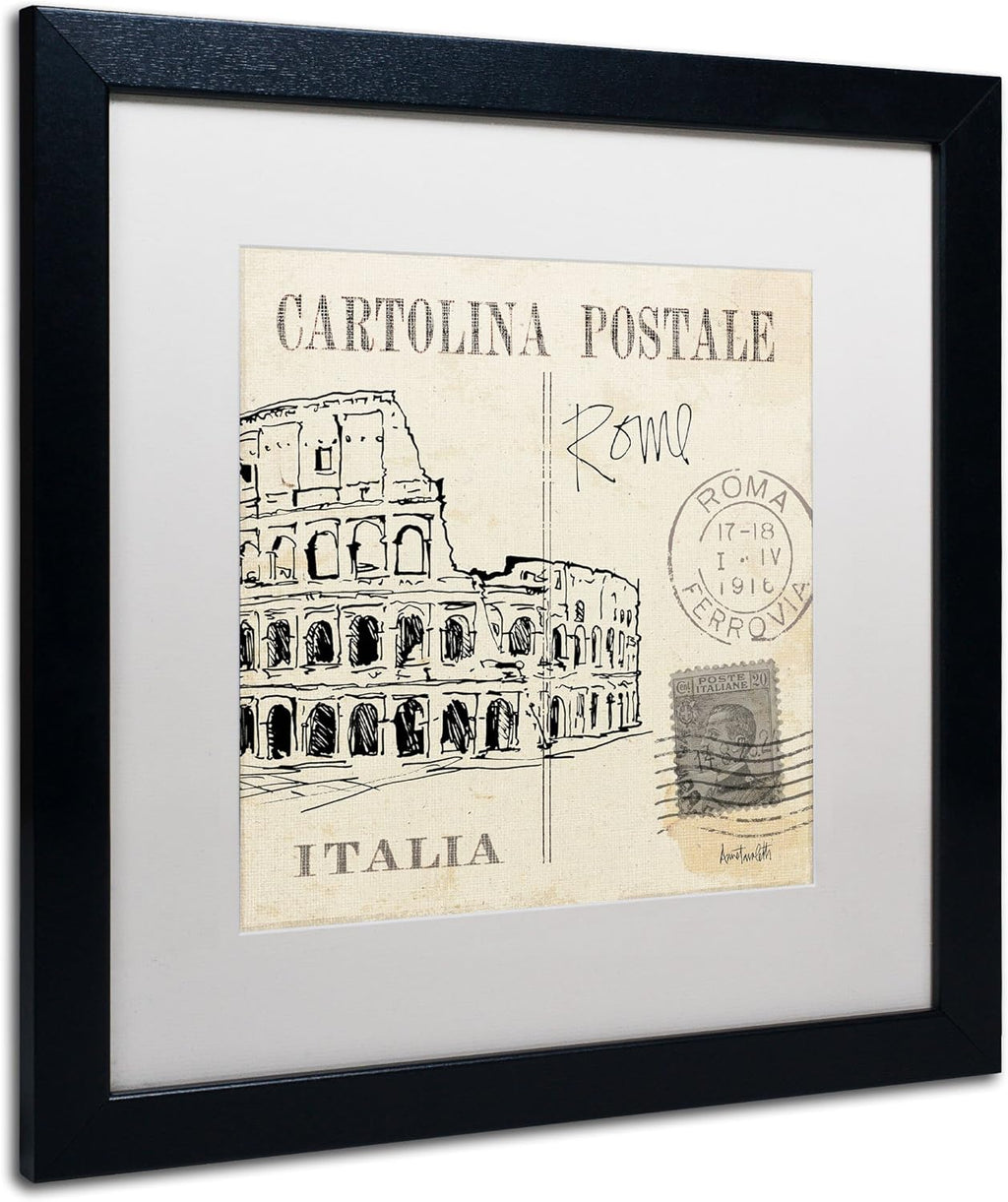 16 by 16-Inch White Matte and Black Frame Artwork E396