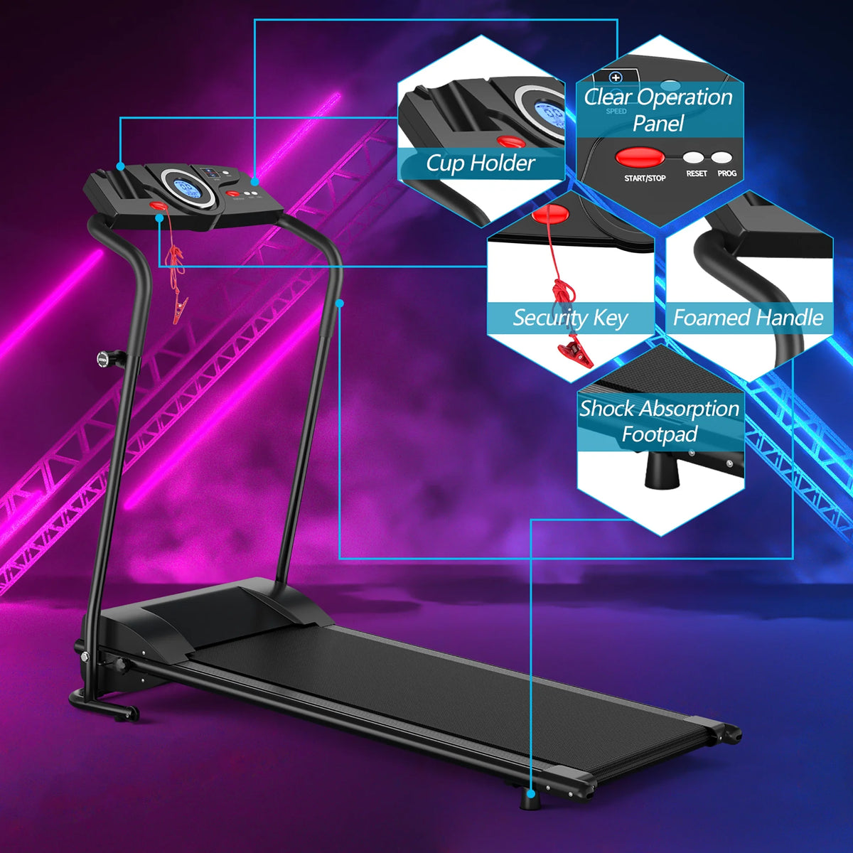 1HP Electric Folding Treadmill J393127