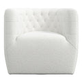 Cream Boucle Fabric Swivel Chair A8619