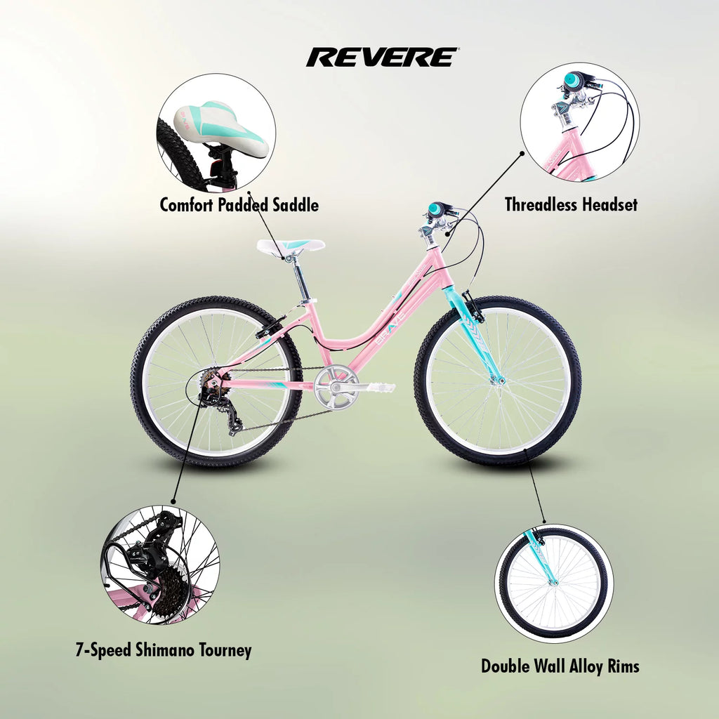 24 Girls 7-Speed Cruiser Bicycle Pink N875747