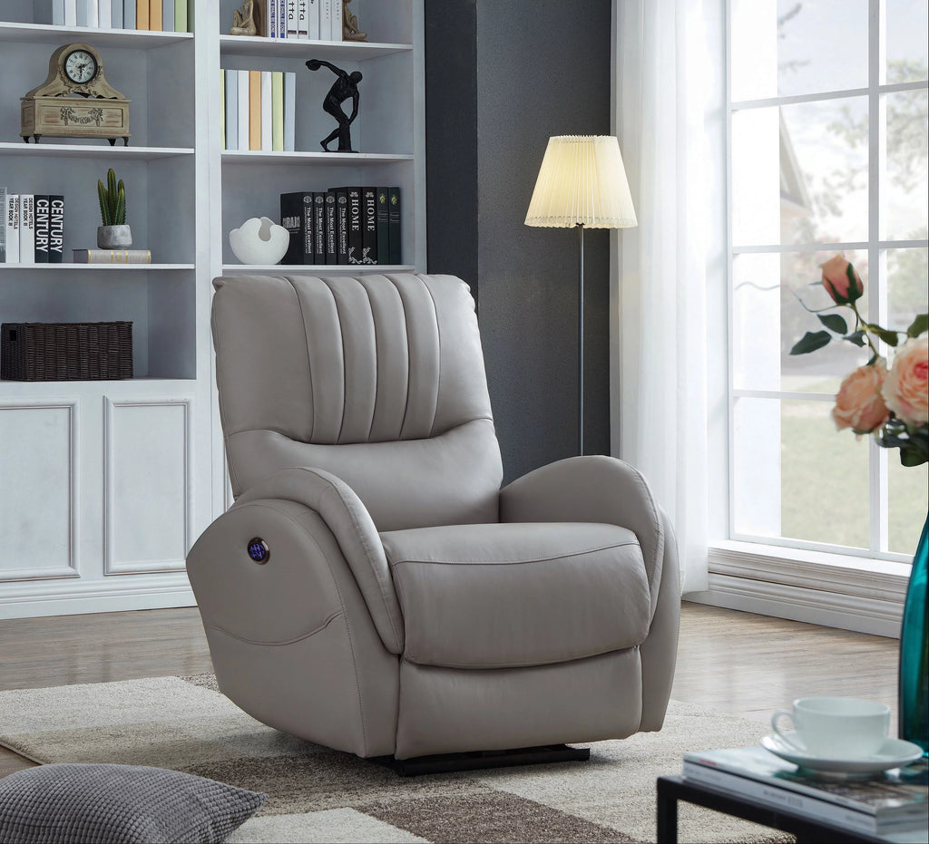 Light Grey Upholstered Recliner J369378