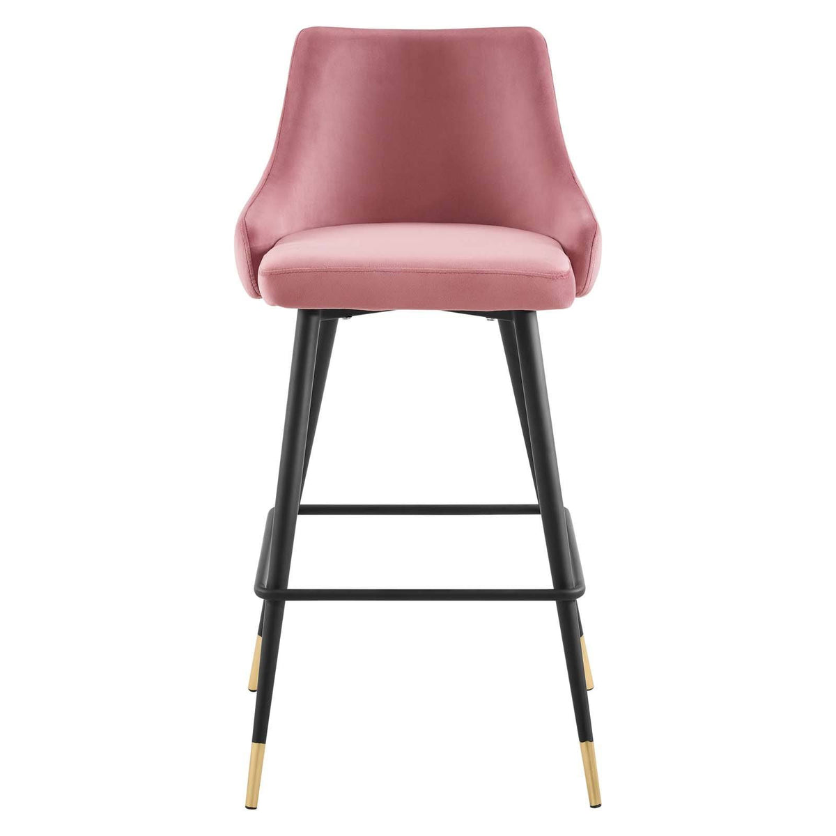 White Performance Velvet Bar Stool M8000
