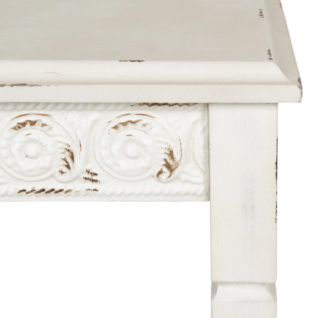 Soft White Wood Accent Table or Plant Stand C781526