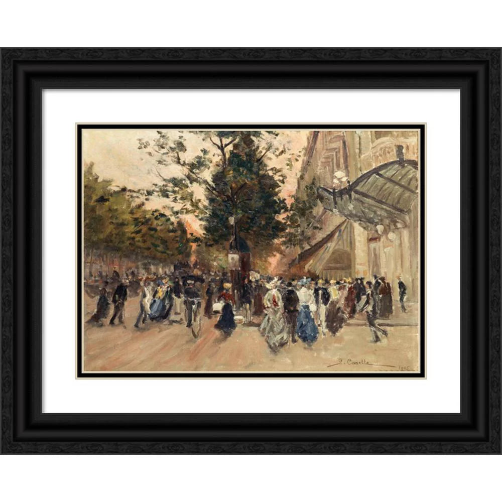 Black Ornate Framed Double Matted Museum Art Print A6435