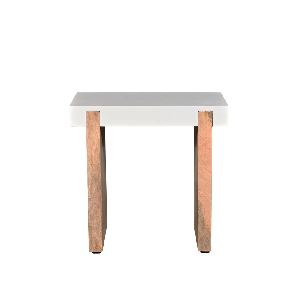 20 Inch Rectangular Mango Wood Side Table B613