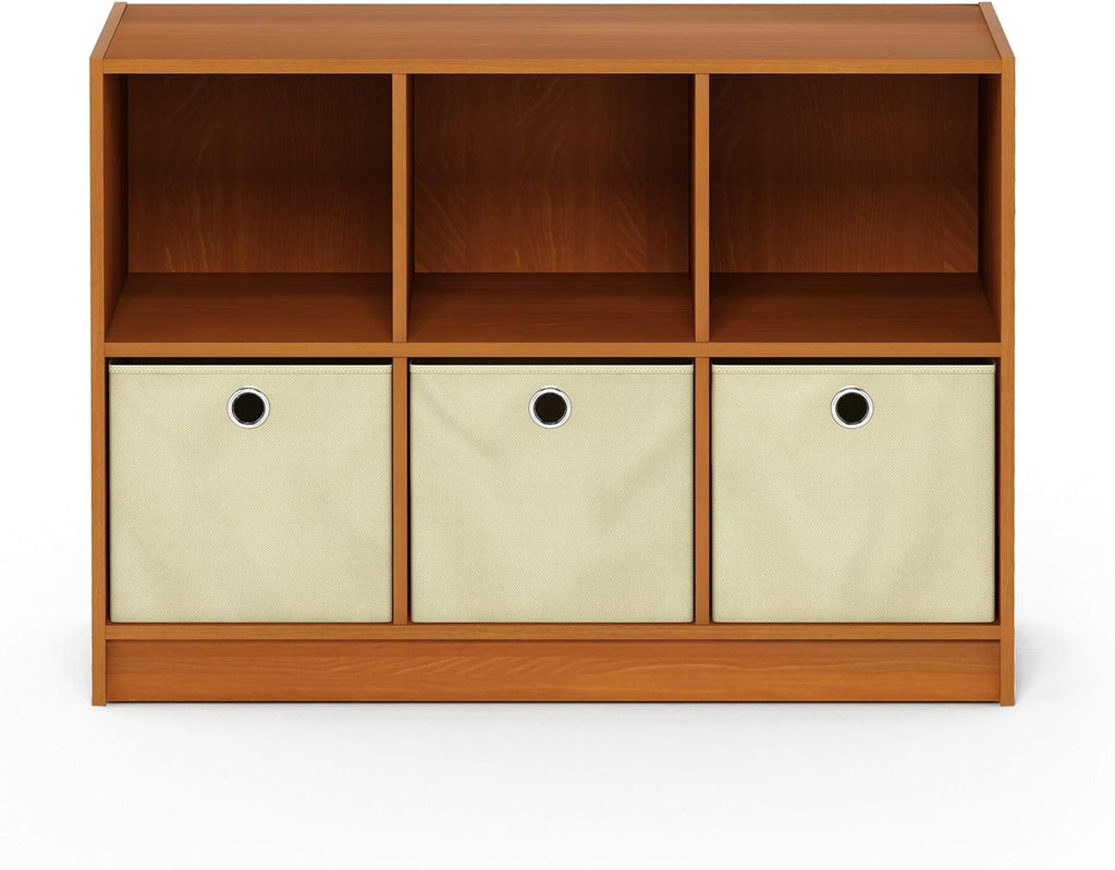 White/Light Blue Bookcase Storage Shelves U30272