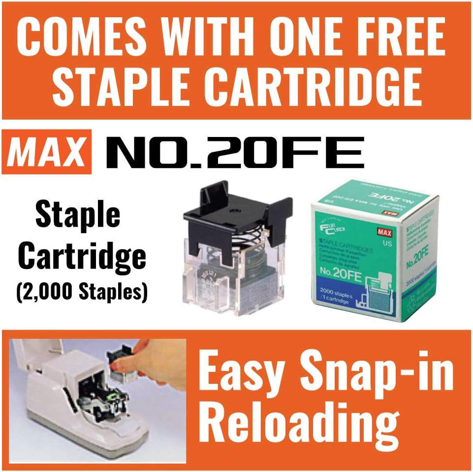 Gray Flat Clinch Elec Stapler and Stapler Cartridge F340