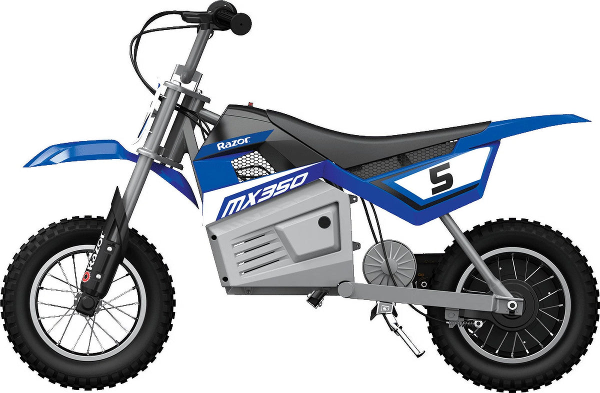 Blue 24V Electric-Powered Dirt Bike T22448