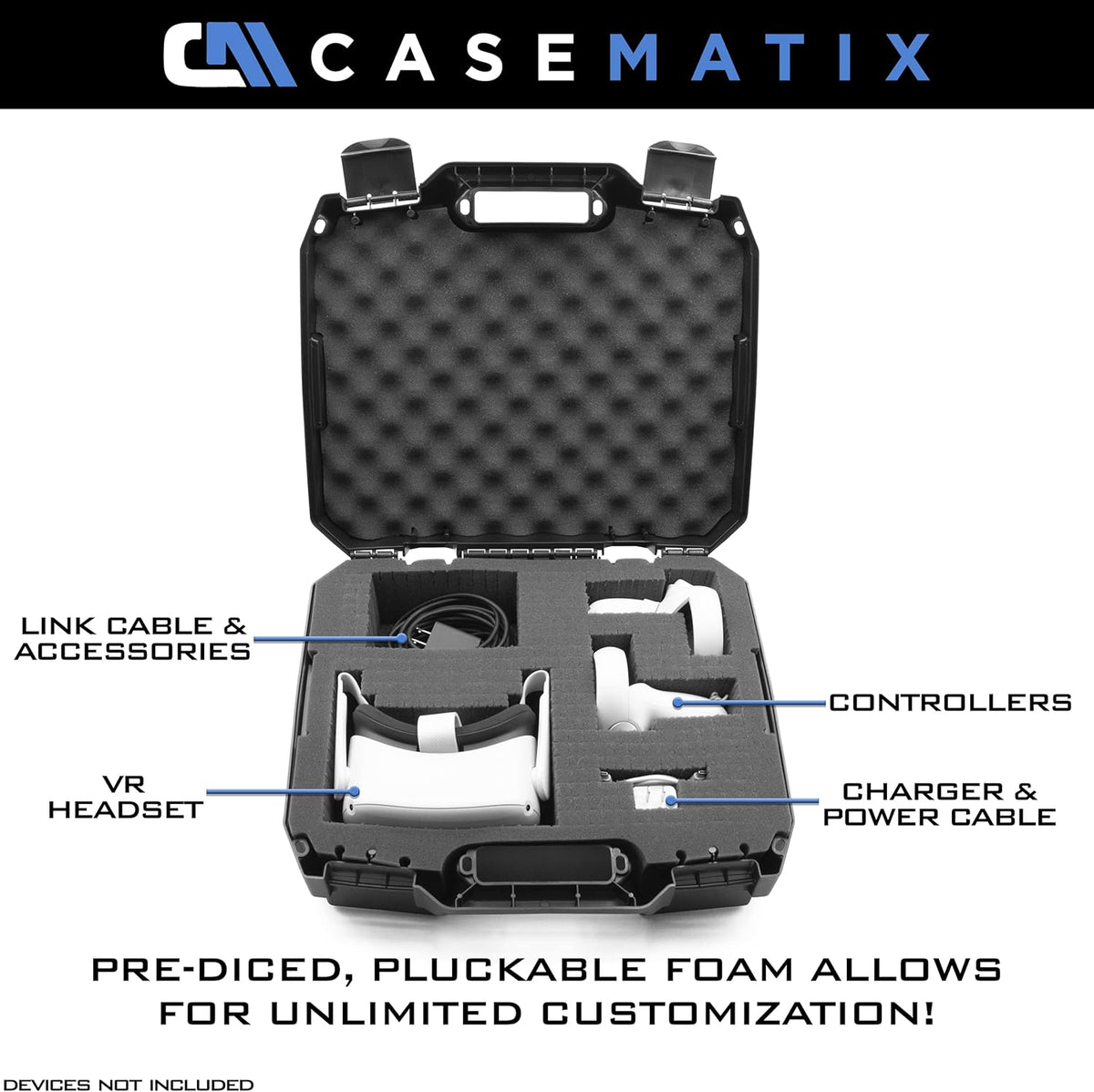 Hard Case for VR Gaming Headset with Customizable Foam Q565598