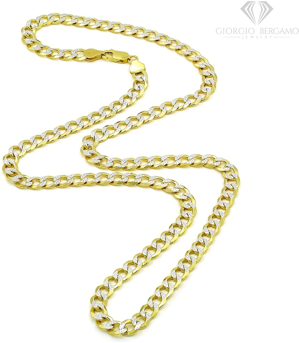 Yellow Gold Plated Cuban Chain Necklace Q7853
