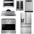 36 Gas Range, Range Hood, Refrigerator, Dishwasher, Microwave and Wine Cooler I17861