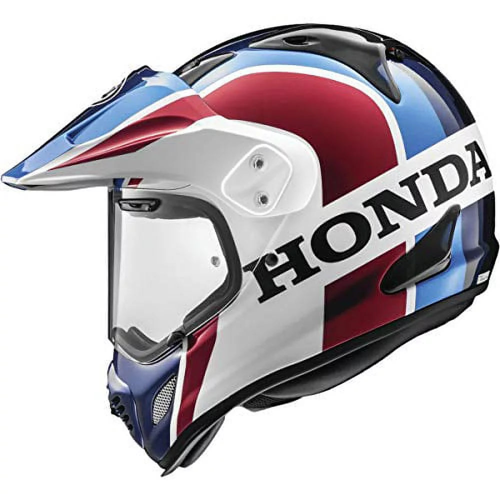 Dual Sport Motorcycle Helmet Red/White/Blue XS C8875