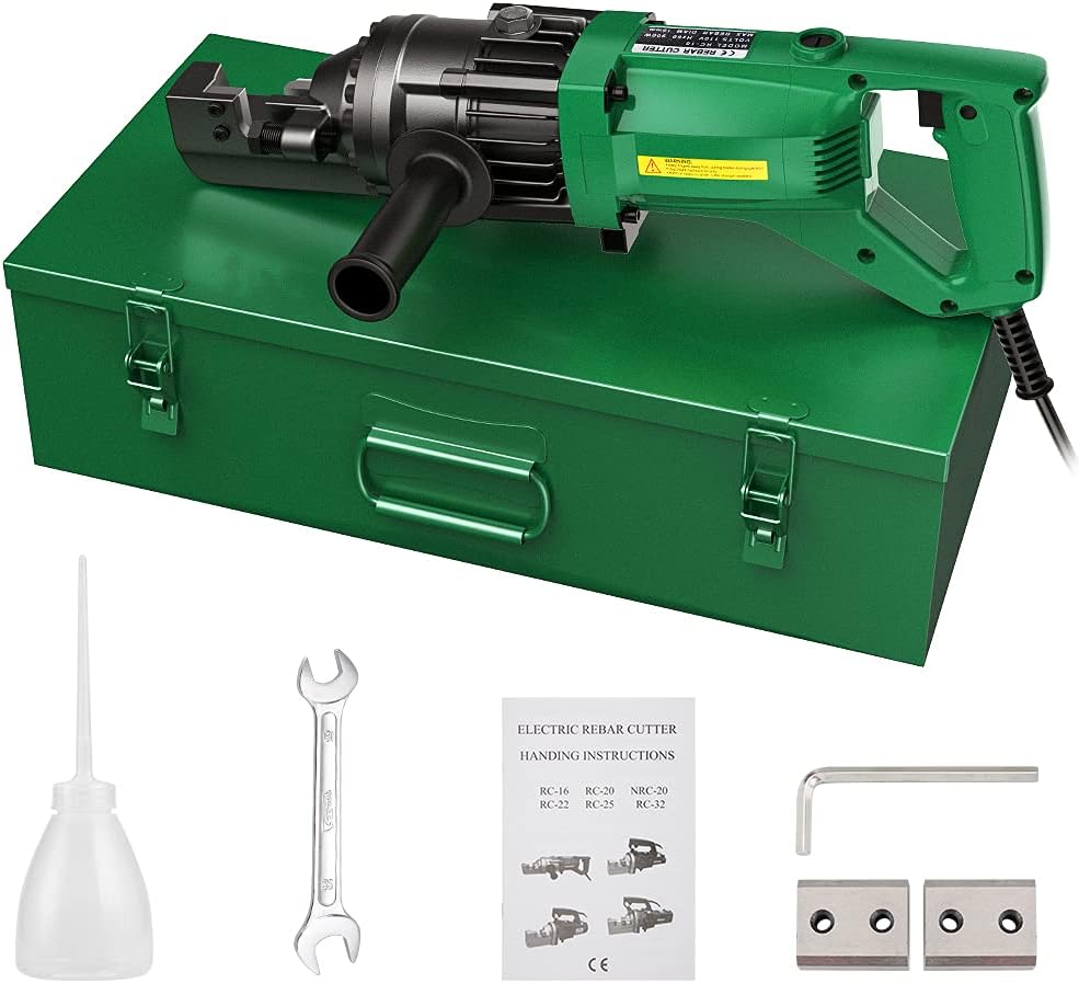 900W Electric Hydraulic Rebar Cutter, 5/8 Inch, Portable, Replaceable Blades H3320