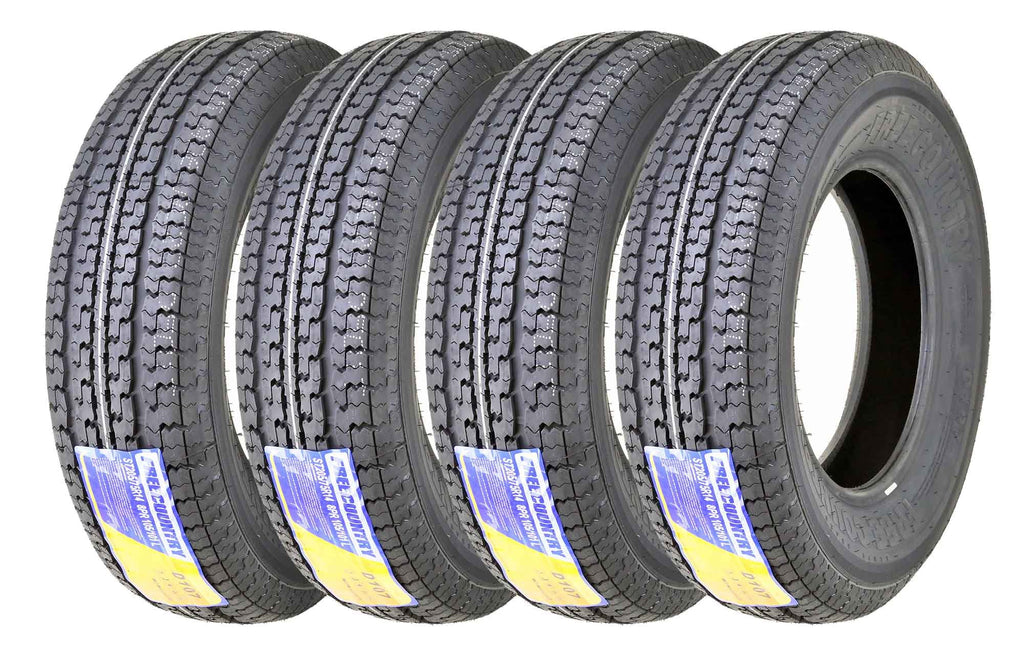 Set of 4 Steel Belted Radial Trailer Tires A113