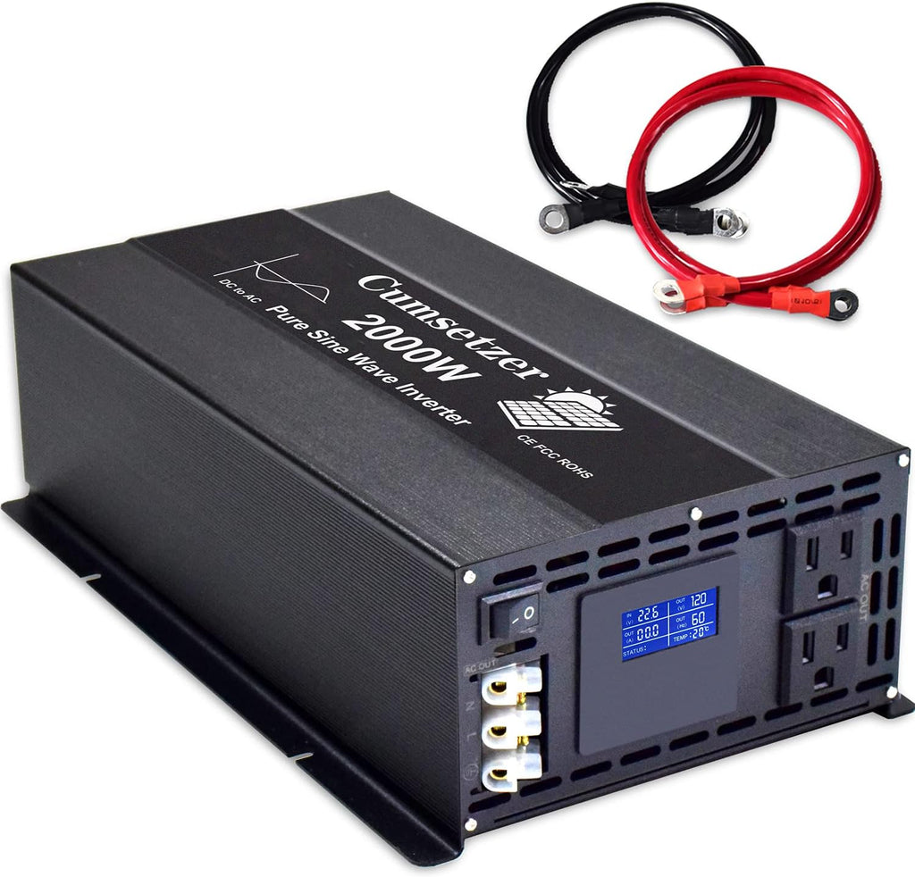 3000w 24v Pure Sine Wave Power Inverter with Dual US Outlet and LCD Display Y257811