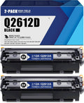 (2 Pack, Black) 12A Q2612D Toner Cartridge T462