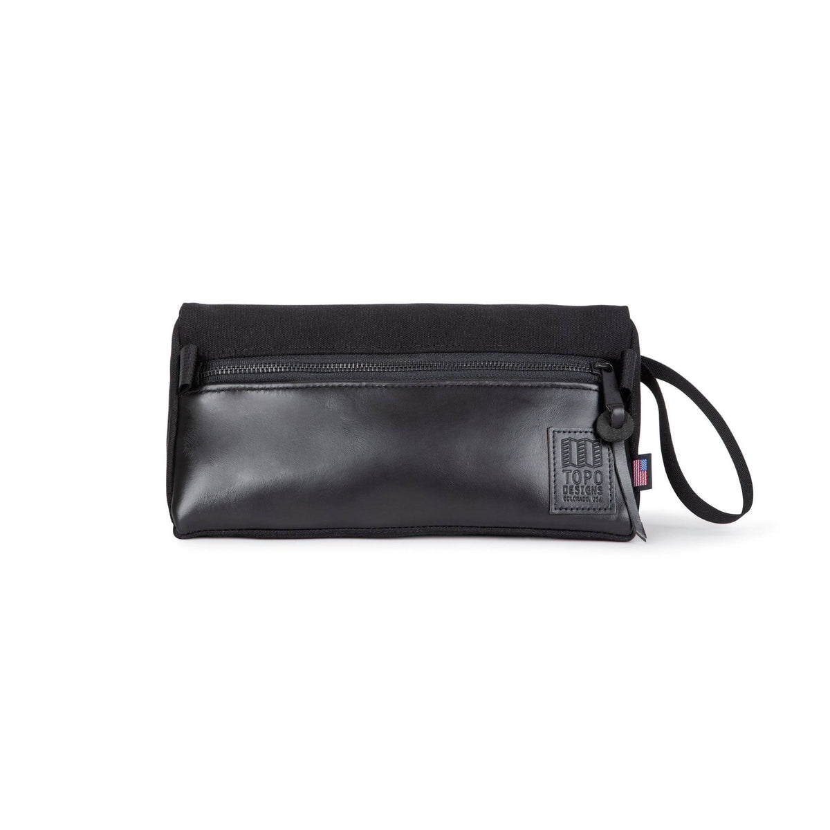 Black Canvas Dopp Kit with Black Leather J78831