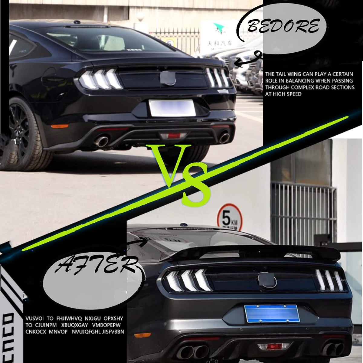 Glossy Black Rear Trunk Wing Spoiler F965947
