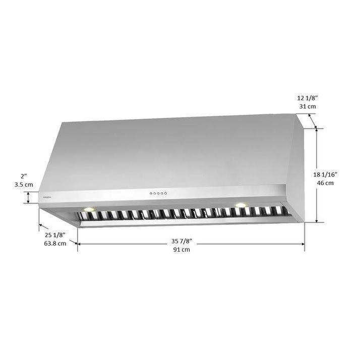 36-Inch Stainless Steel Under-Cabinet Range Hood U8965