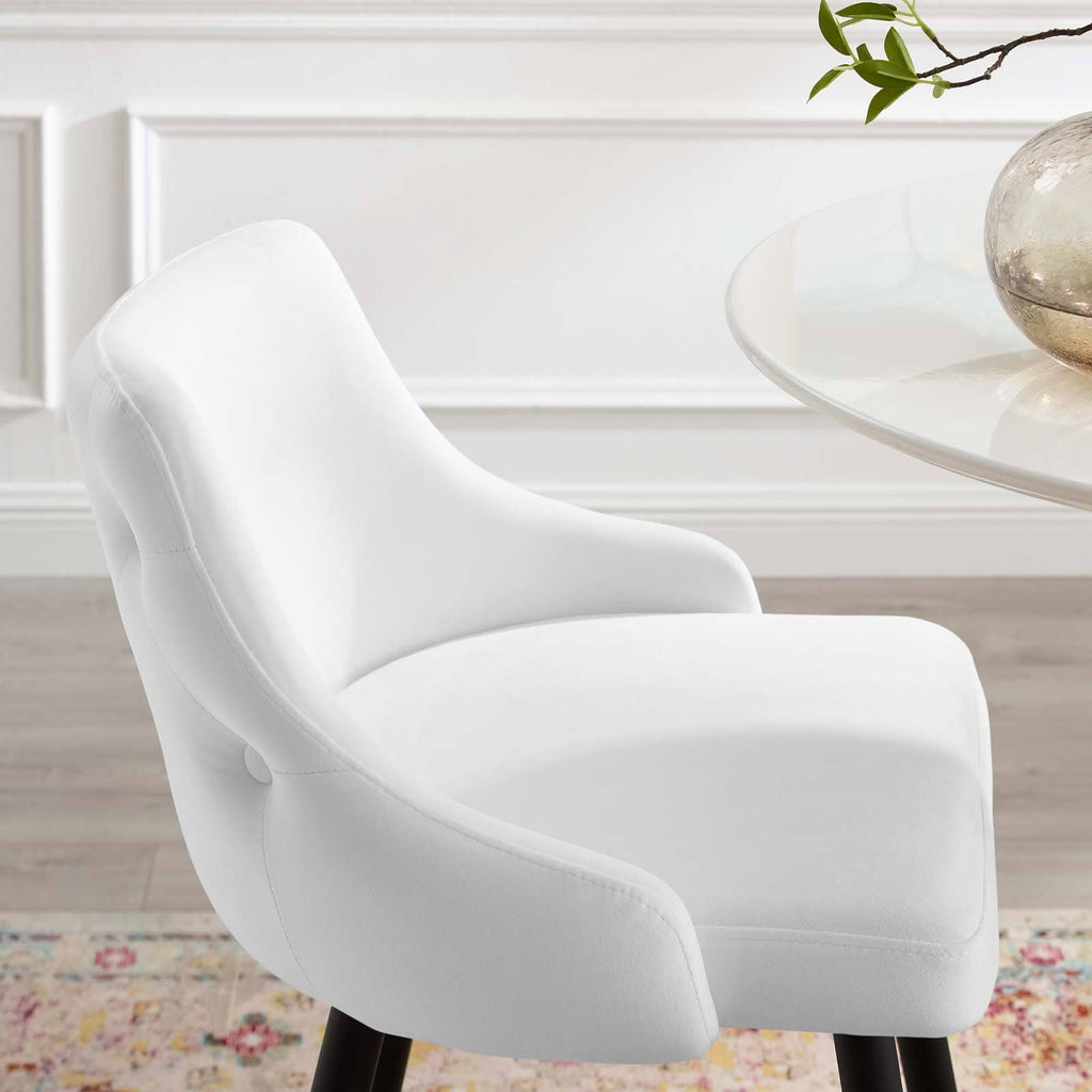 White Performance Velvet Bar Stool M8000