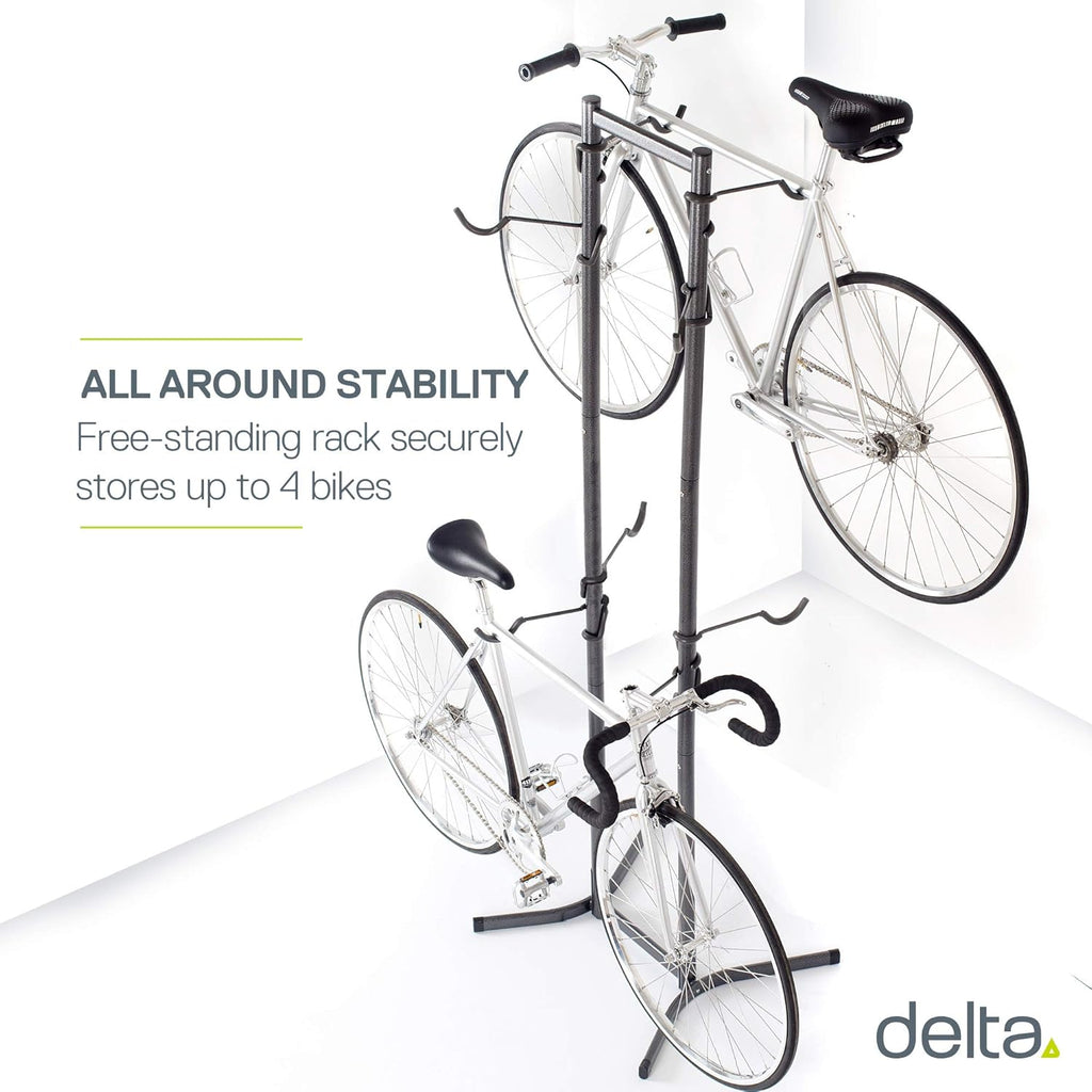 4 Bike Storage Rack, Freestanding Wall Bike Rack, Holds Up to 160 lbs Y292