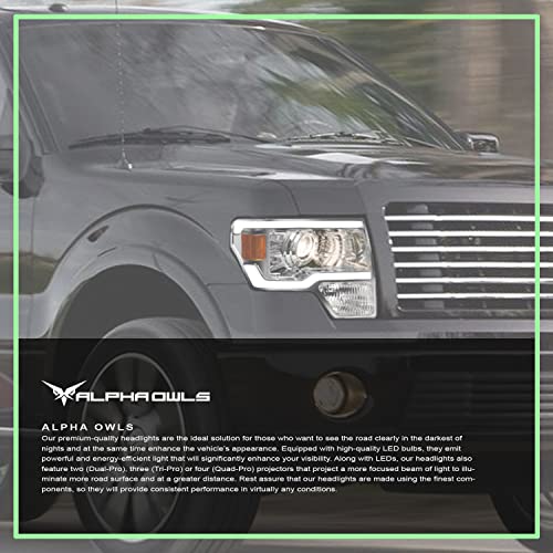 Black Projector Headlights with LED Bar O411238