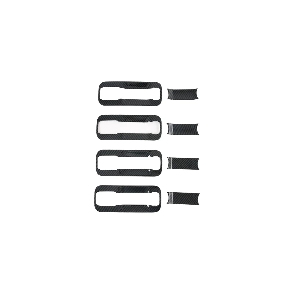8 Pcs/Set ABS Imitate Carbon Fiber Handle Bowl Cover Door Lock Panel Frame For Ford F-150 Raptor 2015-2020 Car Exterior Decorative Sticker S534196
