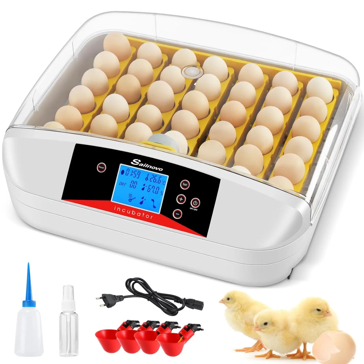 Automatic Egg Incubator with 42 Hatching Chicks D208845