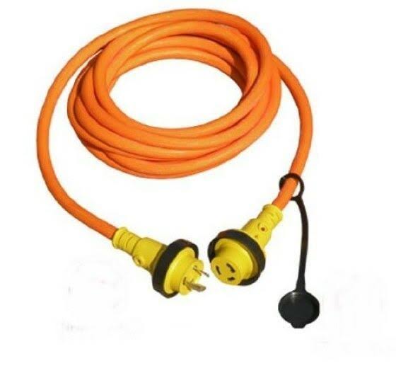 30 Amp Marine Shore Power Cordset with Light Indicator, 50-Feet O15441