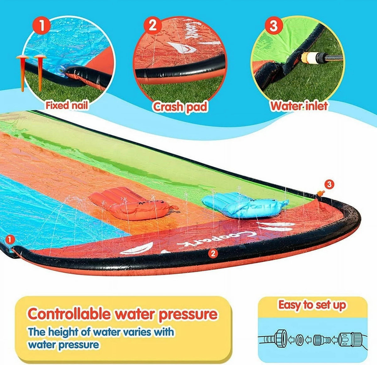 16' Inflatable Water Slide S1054
