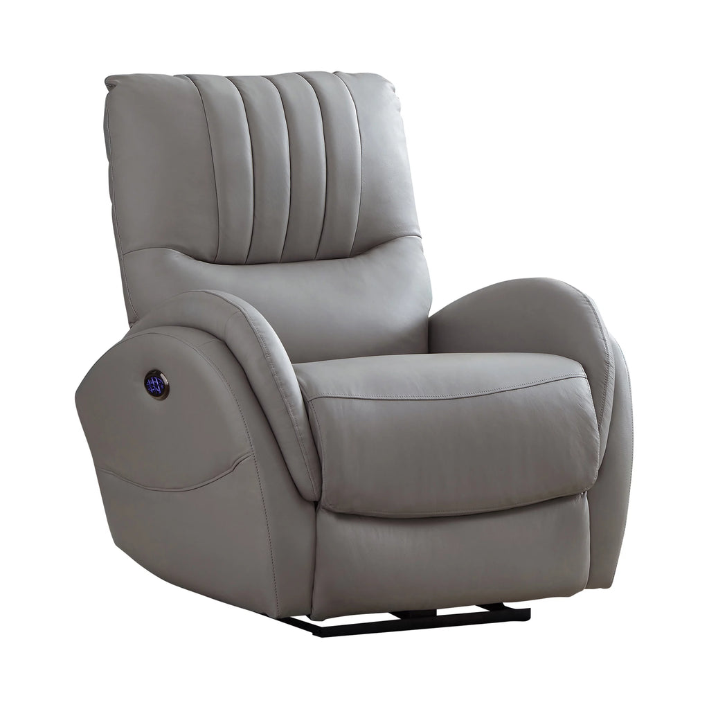 Light Grey Upholstered Recliner J369378