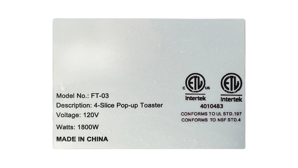 4-Slice Stainless Steel Toaster E614