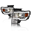 Black Projector Headlights with LED Bar O411238