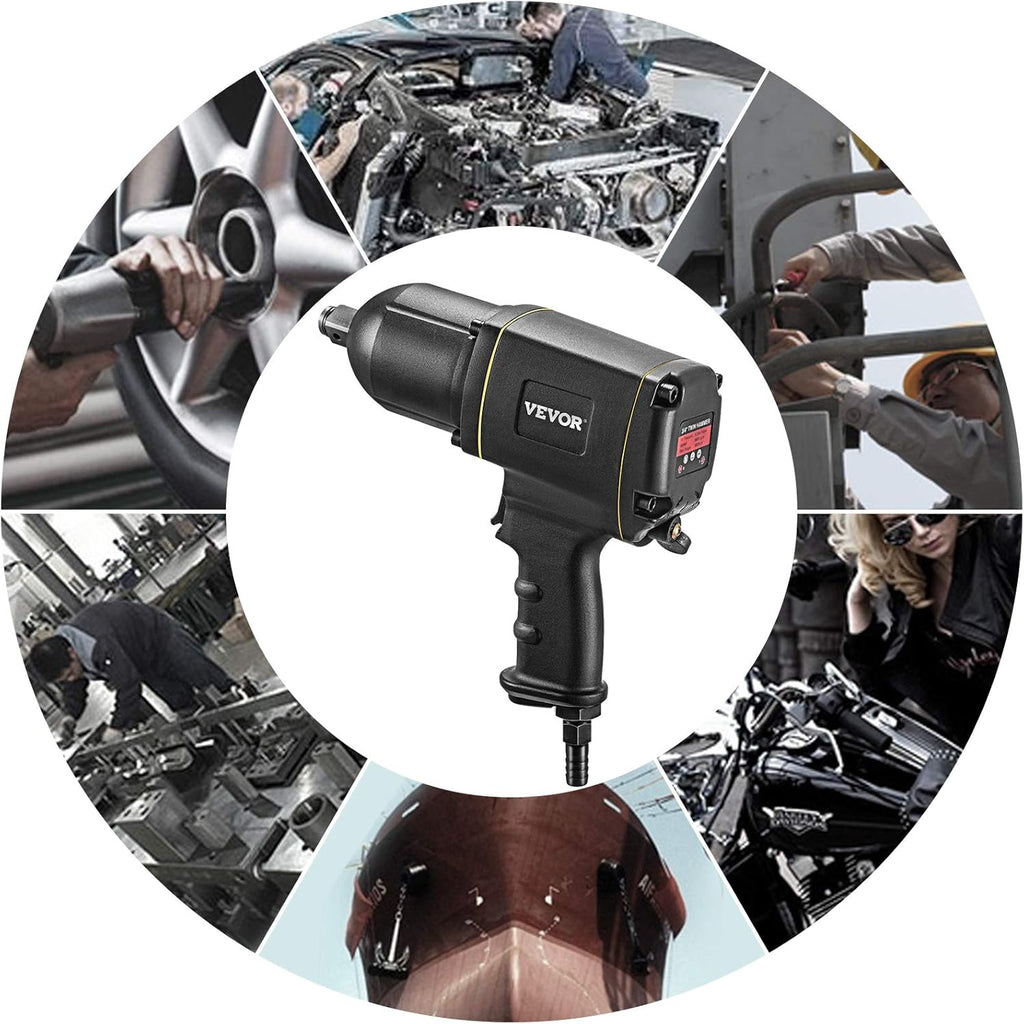 3/4 Inch Pneumatic Impact Wrench with 3-Speed Control Max 5600RPM P5049