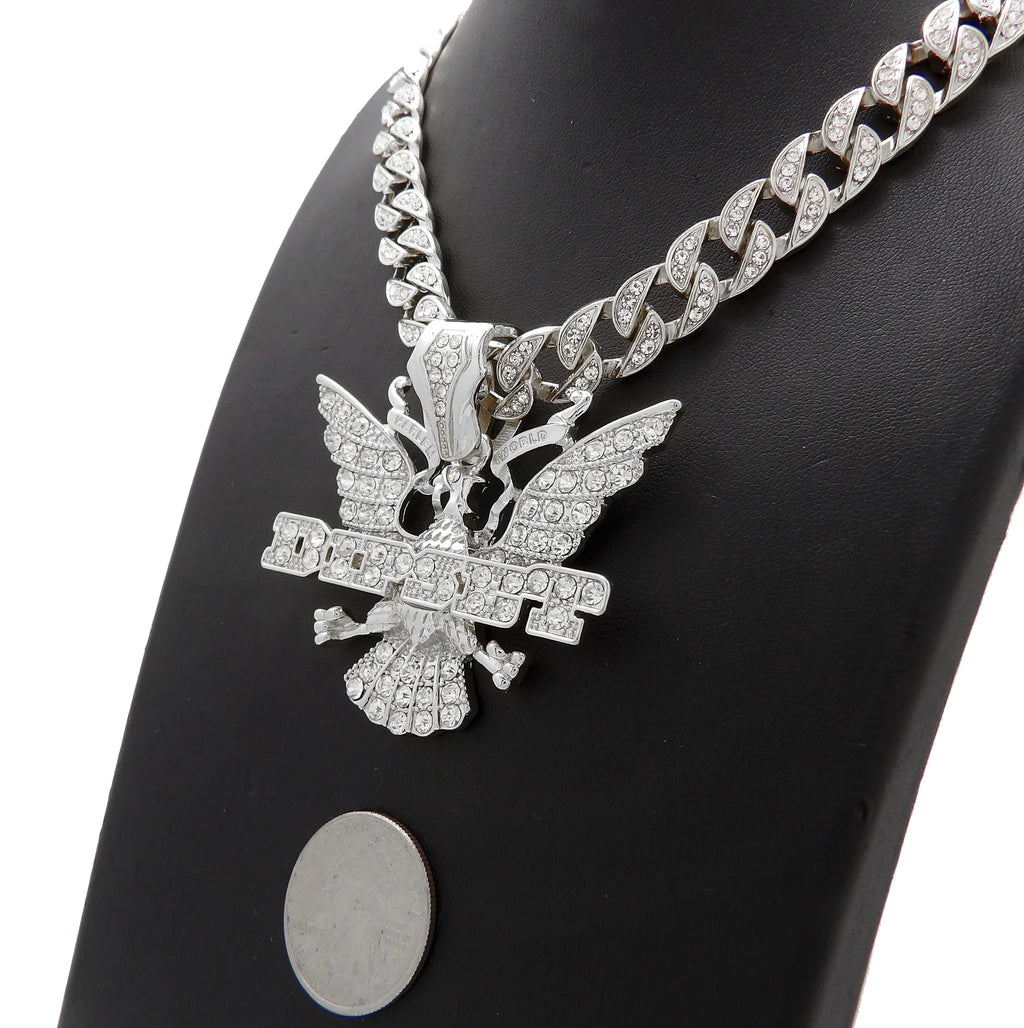 18" Silver Cuban Chain Necklace F27827
